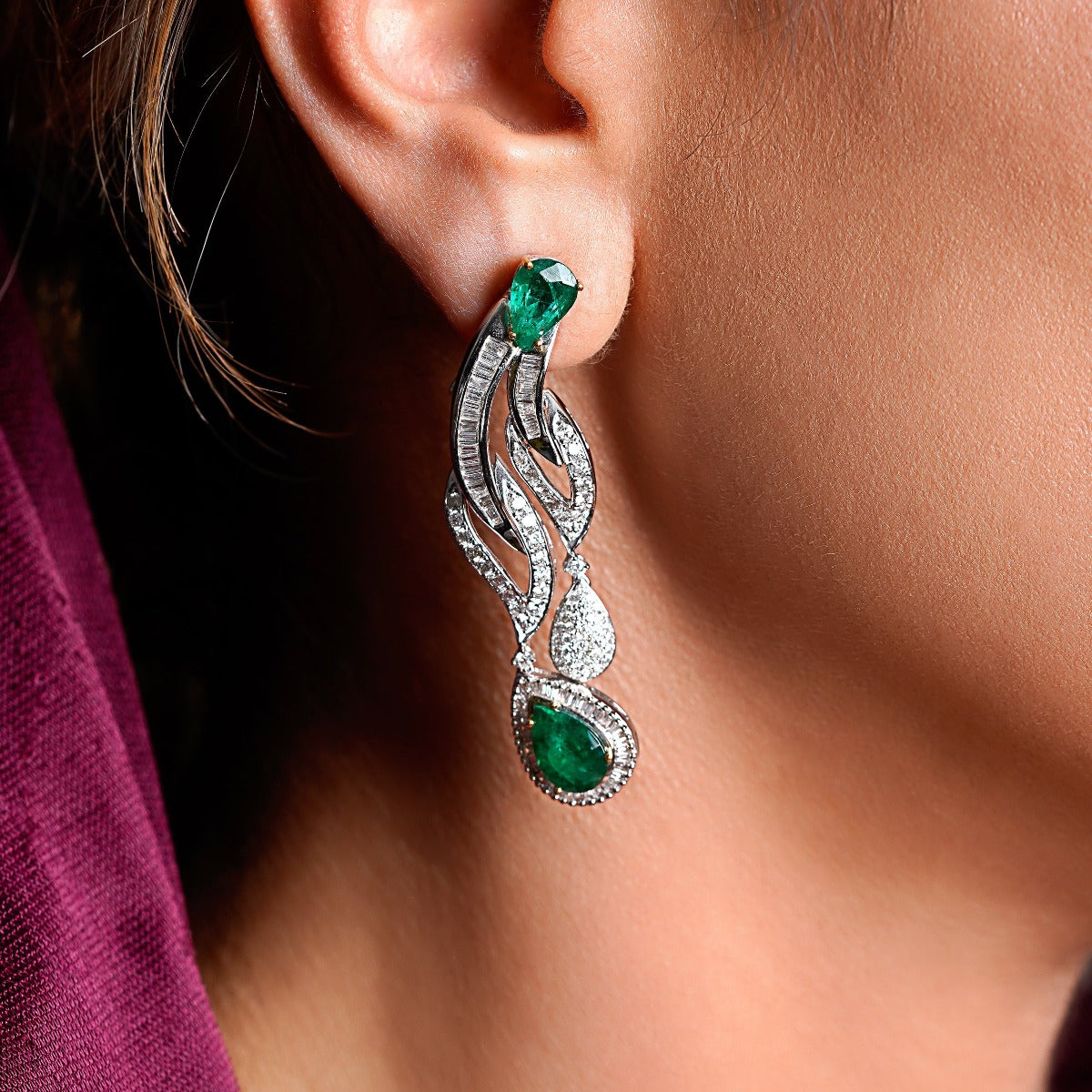 Royal Emerald & Diamond Bridal Set