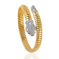 Tessitore Signature Tubogas Bangle in 18K Yellow Gold with Diamonds