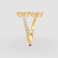 Red Carpet Blooming Petal Diamond Wrap Ring 18k Gold