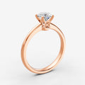 Classic Round Solitaire Ring in 18K Rose Gold