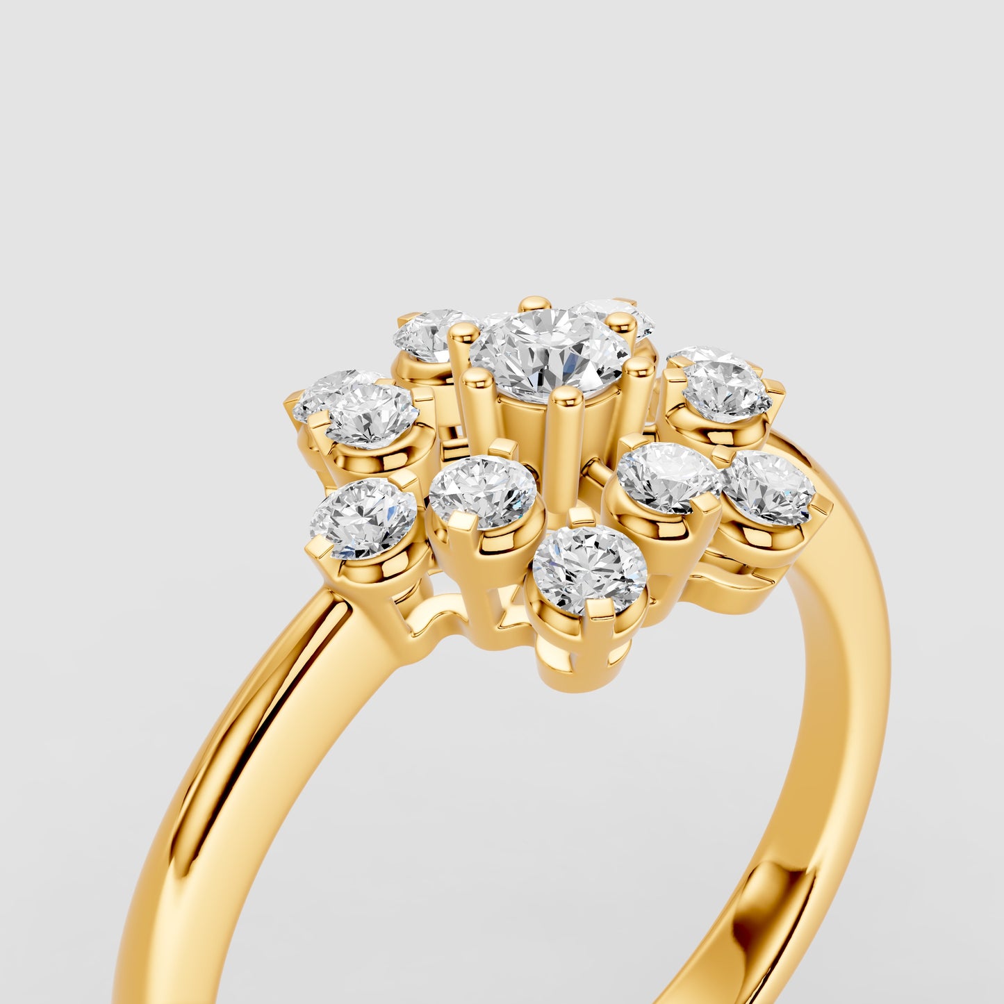 Nakshatra Stellar Brilliance Diamond Cluster Ring
