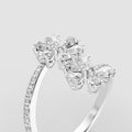 Red Carpet Blooming Petal Diamond Wrap Ring 18k Gold