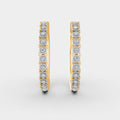Modern Halo  Diamond Petite Earrings 18K Yellow Gold