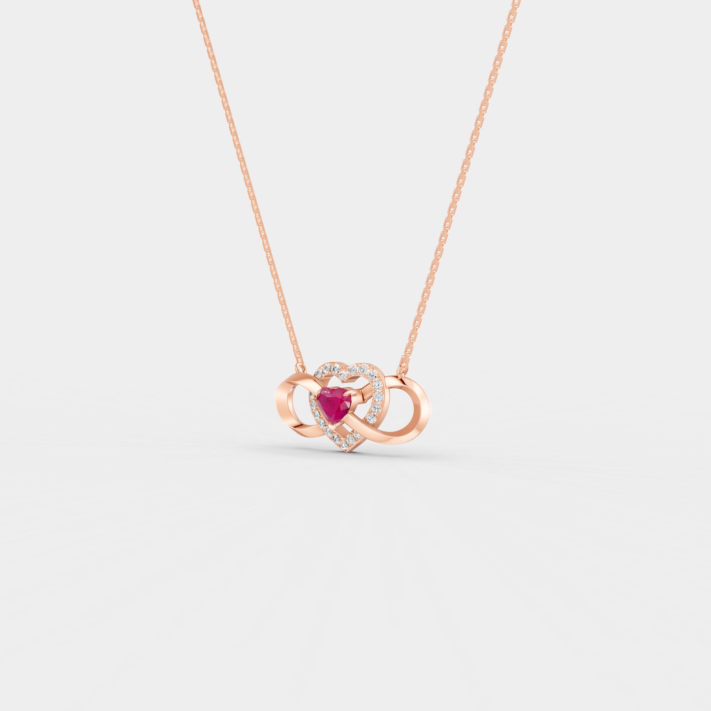 Eternal Ruby Heart Pendant