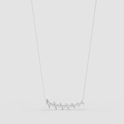Red Carpet Elegant Marquise Diamond Curve Pendant With Chain