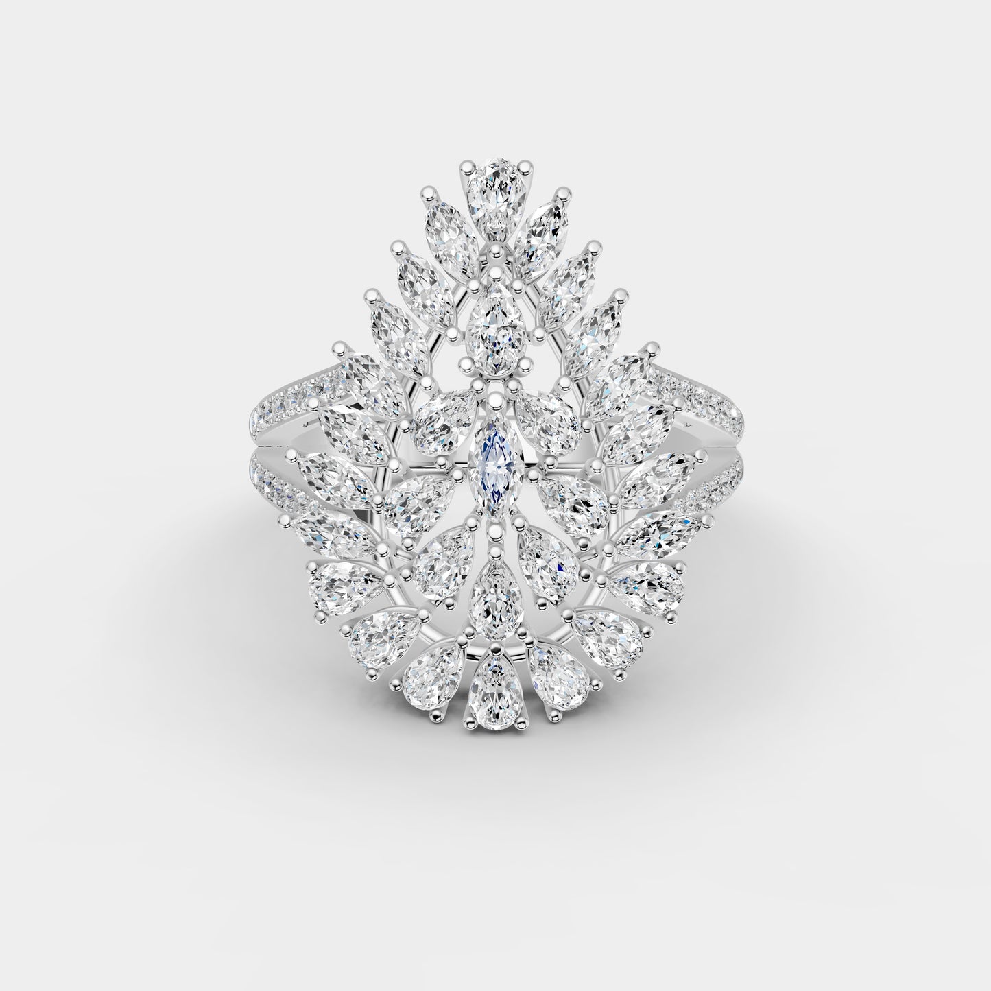 Red Carpet Eterna Cluster Diamond Ring in 18K Gold