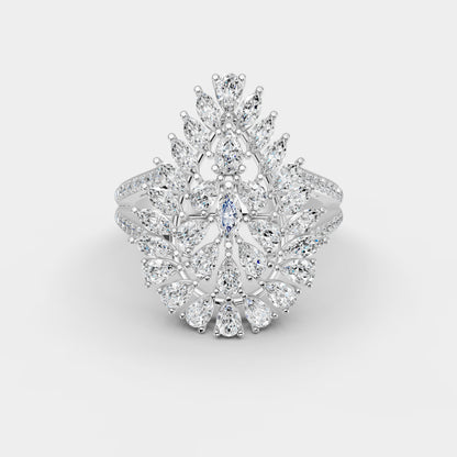 Red Carpet Eterna Cluster Diamond Ring in 18K Gold