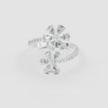 Red Carpet Blooming Petal Diamond Wrap Ring 18k Gold