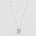 Nakshatra Stellar Brilliance Diamond Cluster Pendant 18K White Gold
