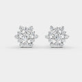 Nakshatra Stellar Brilliance Diamond Cluster Stud Earrings