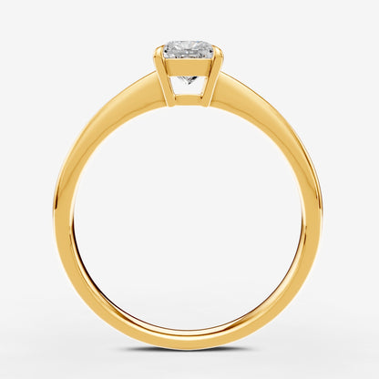 Classic Cushion Solitaire Ring in 18K Yellow Gold