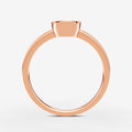 Bezel Round Solitaire Ring in 18K Rose Gold