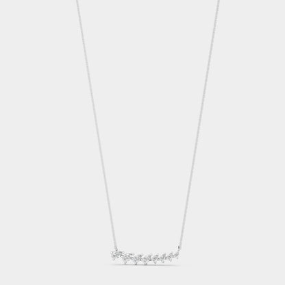 Red Carpet Celeste Petal Diamond Curve Pendant 18K Gold