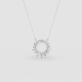 Red Carpet Radiant Marquise Halo Circle Diamond Pendant with Chain