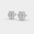 Nakshatra Stellar Brilliance Diamond Cluster Stud Earrings