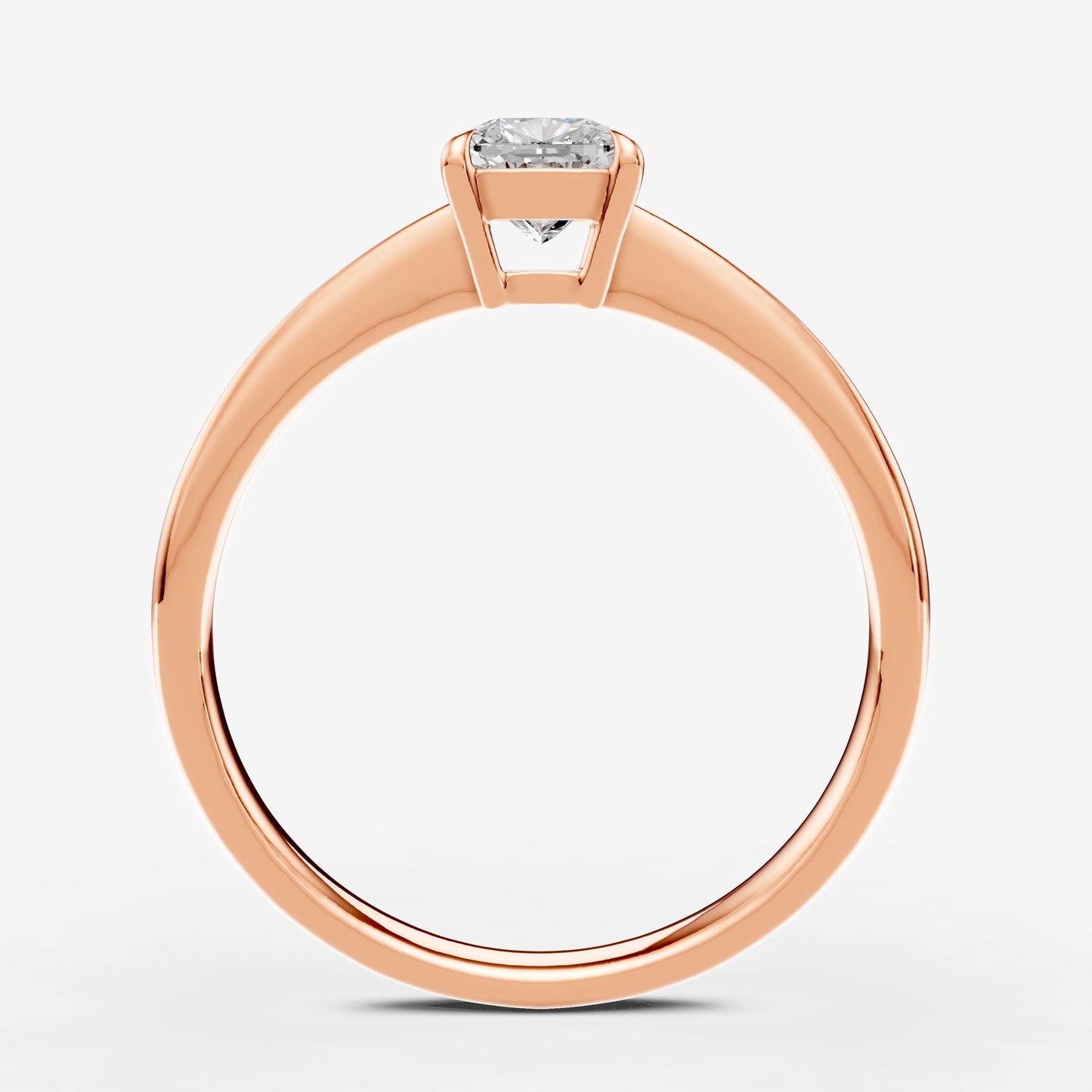 Classic Cushion Solitaire Ring in 18K Rose Gold