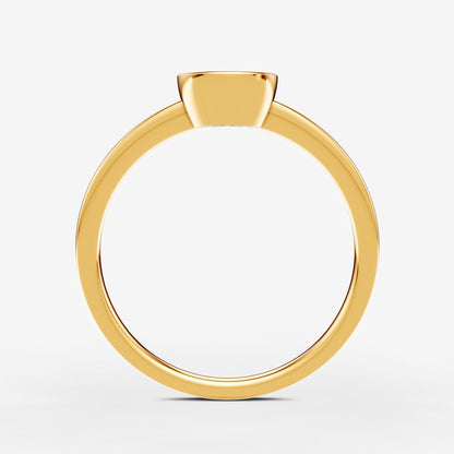 Bezel Round Solitaire Ring in 18K Yellow Gold