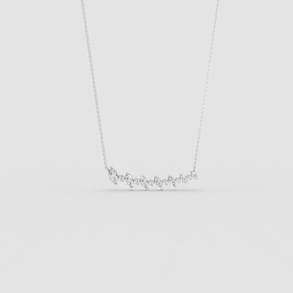 Red Carpet Elegant Marquise Diamond Curve Pendant With Chain
