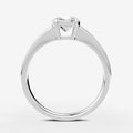 Classic Oval Solitaire Ring in 18K White Gold