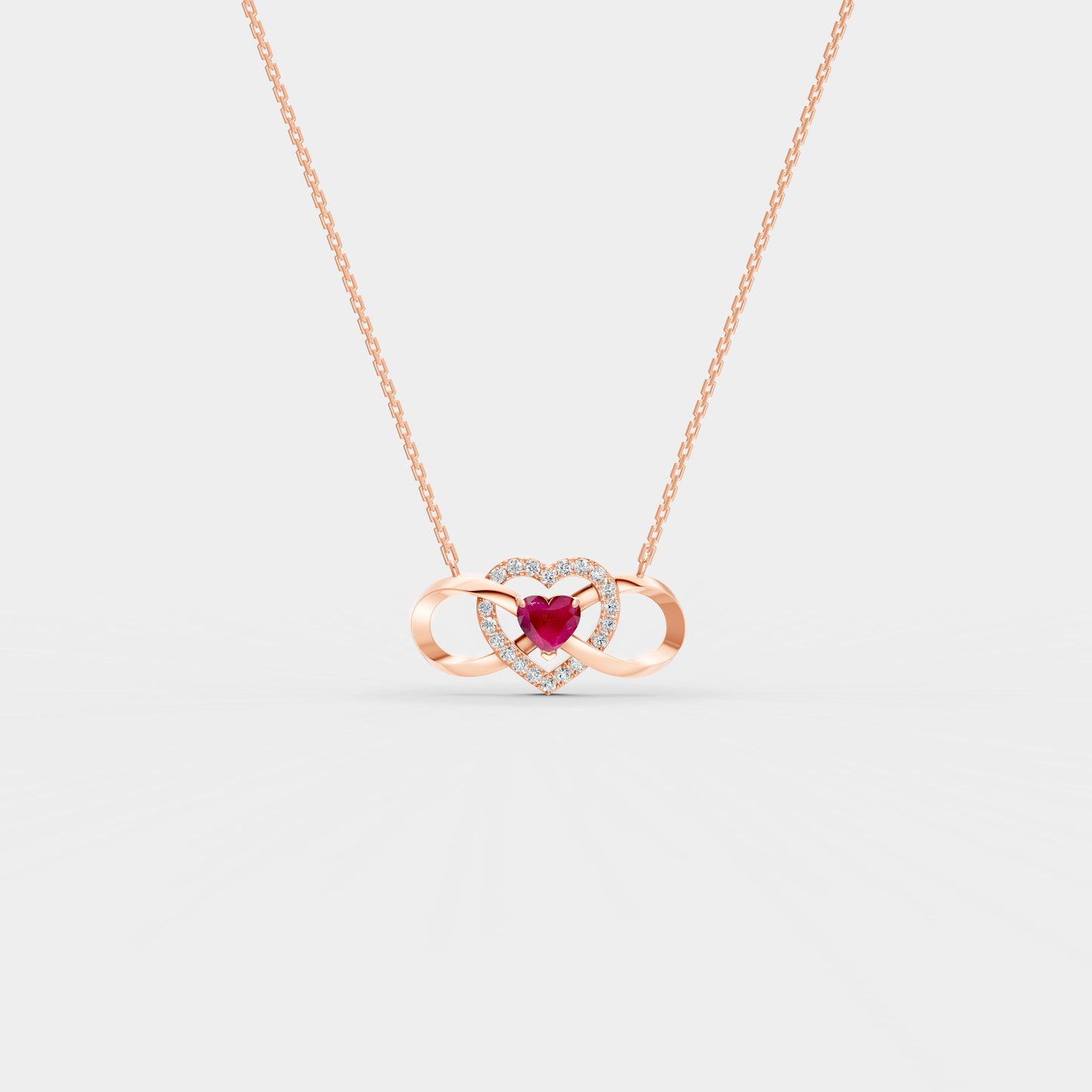 Eternal Ruby Heart Pendant