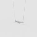 Red Carpet Elegant Marquise Diamond Curve Pendant With Chain