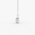 Classic Heart Solitaire Pendant in 18K White Gold