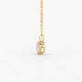 Classic Heart Solitaire Pendant in 18K Yellow Gold