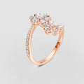 Red Carpet Blooming Petal Diamond Wrap Ring 18k Gold