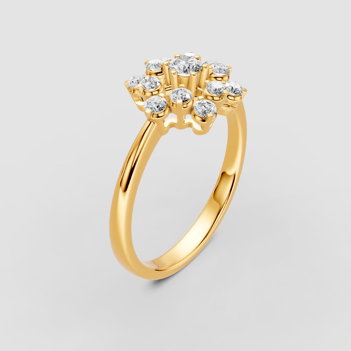 Nakshatra Stellar Brilliance Diamond Cluster Ring