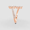 Red Carpet Blooming Petal Diamond Wrap Ring 18k Gold