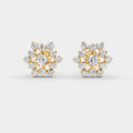 Nakshatra Stellar Brilliance Diamond Cluster Stud Earrings
