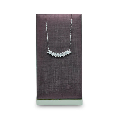 Red Carpet Round and Marquise Diamond Flower Necklet