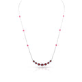 Precious Ruby & Diamond Garland Necklace