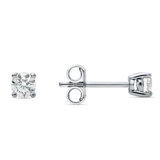 1 Carat Natural Round Diamond Solitaire Earring