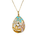 Sakura Drop Flower Pearl Pendant Necklace