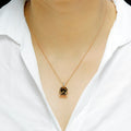 Precious Cushion Smokey Quartz & Diamond Pendant