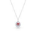 Precious Ruby & Diamond Teardrop Pendant
