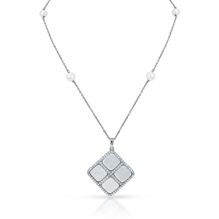 Fancy Mother of Pearl Pendant - White