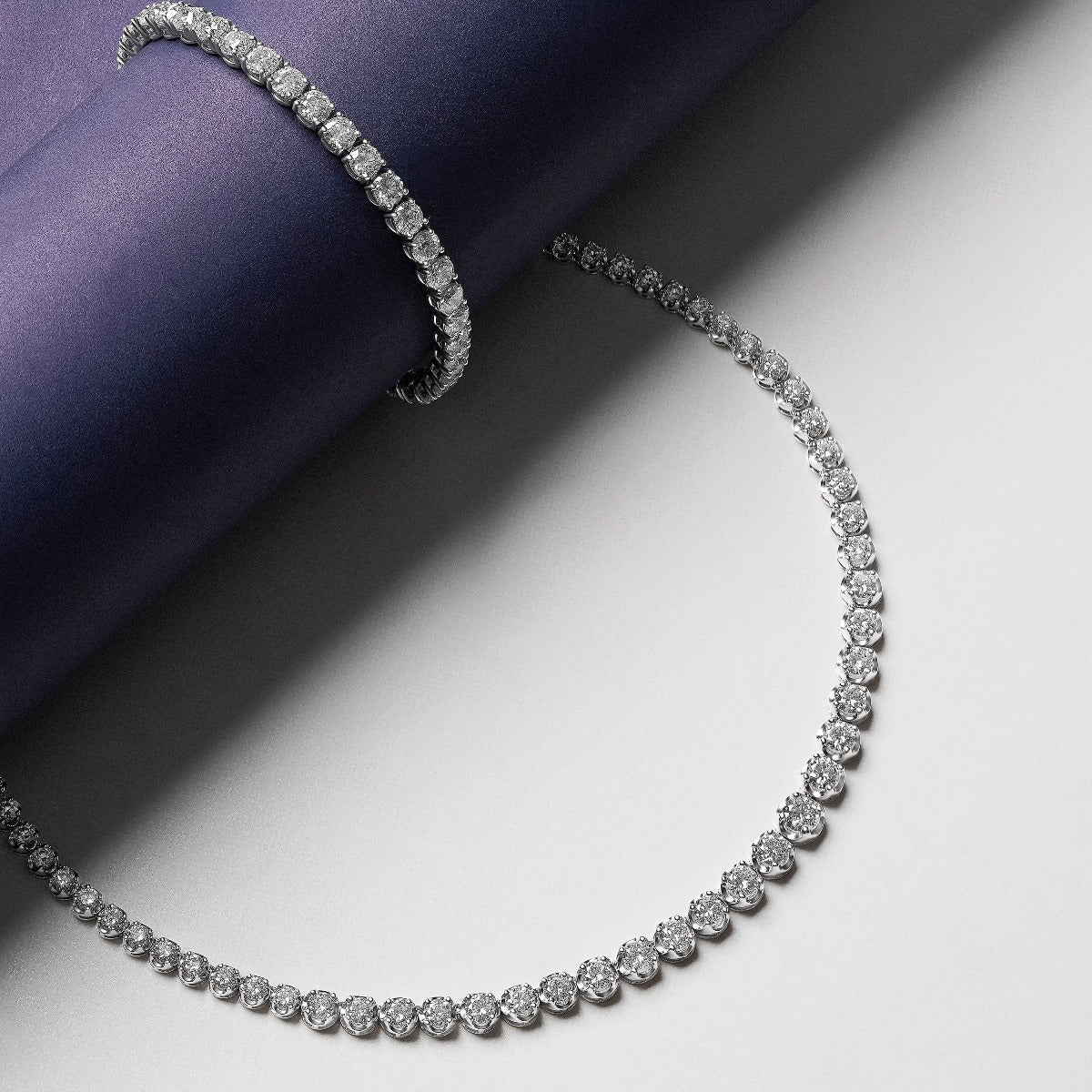 2.5 Carat Diamond Tiger Prong Tennis Necklace