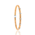 Tessitore Diamond-Studded Bangle in 18K Rose Gold