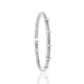 Tessitore Diamond-Studded Bangle in 18K White Gold