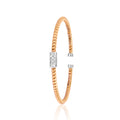 18K bangle studded with diamonds in rose gold - Tessitore 07