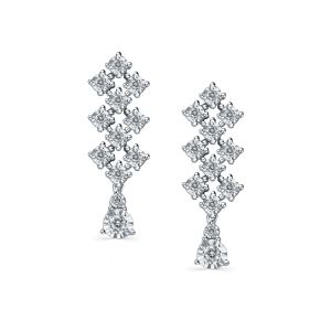 Elegant - Joie diamond earrings in 18K white gold