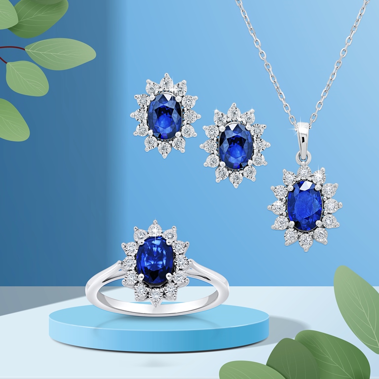 Diamond & Blue Sapphire set This 21k Gold necklace & earrings set is ahead  of its time. Length … | Gold fashion necklace, Gold jewelry fashion, Black  beaded jewelry